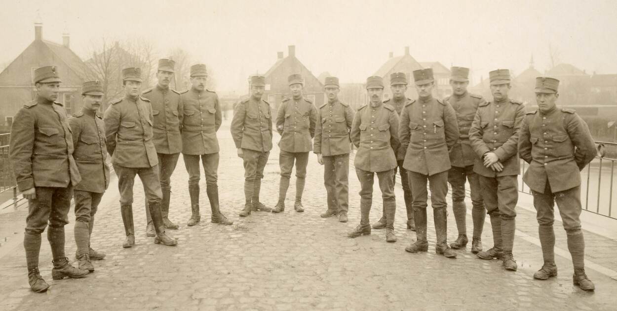 Historical photo with customs officers